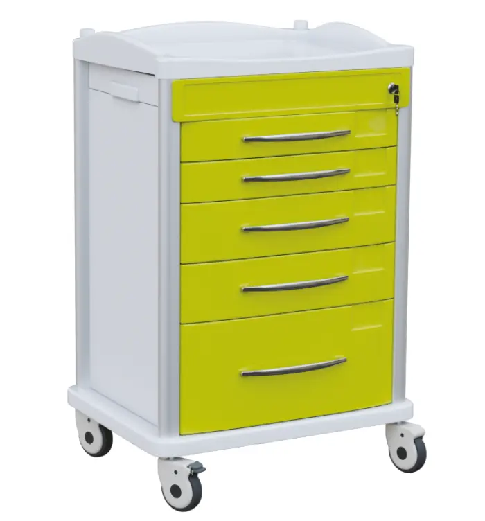 OVM - 06, vozík zdravotnický, 5-zásuvkový, limetkově zelená